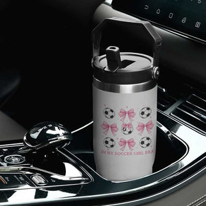 In My Soccer Girl Era Flip Straw Tumbler Funny Football Fan TS12 Print Your Wear
