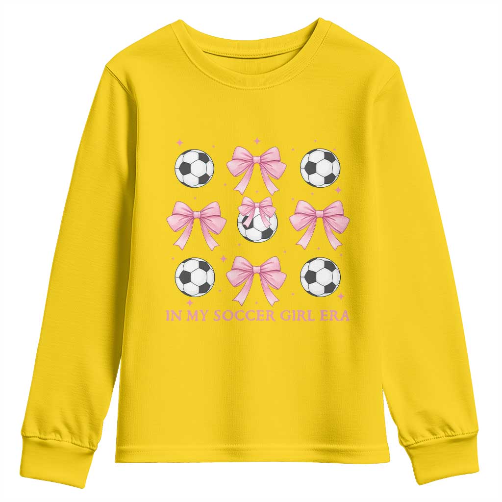 In My Soccer Girl Era Youth Sweatshirt Funny Football Fan TS12 Daisy Print Your Wear