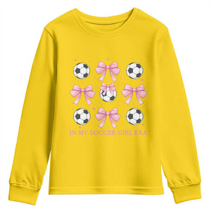 In My Soccer Girl Era Youth Sweatshirt Funny Football Fan TS12 Daisy Print Your Wear
