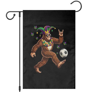 Funny Mardi Gras Bigfoot Playing Soccer Garden Flag Football Fan Gift TS12 Black Print Your Wear