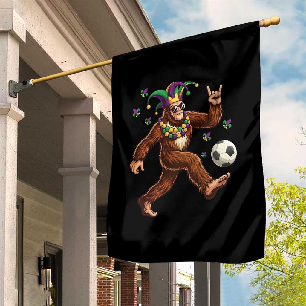 Funny Mardi Gras Bigfoot Playing Soccer Garden Flag Football Fan Gift TS12 Print Your Wear