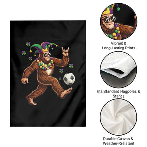 Funny Mardi Gras Bigfoot Playing Soccer Garden Flag Football Fan Gift TS12 Print Your Wear