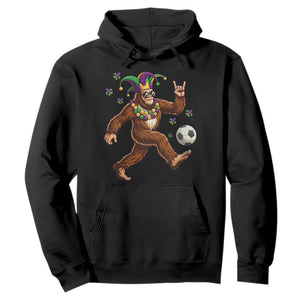 Funny Mardi Gras Bigfoot Playing Soccer Hoodie Football Fan Gift TS12 Black Print Your Wear