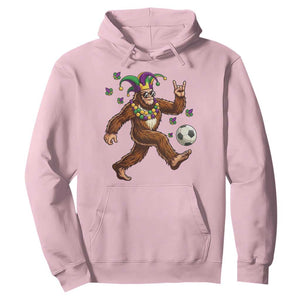 Funny Mardi Gras Bigfoot Playing Soccer Hoodie Football Fan Gift TS12 Light Pink Print Your Wear