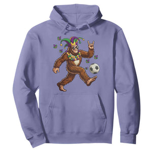 Funny Mardi Gras Bigfoot Playing Soccer Hoodie Football Fan Gift TS12 Violet Print Your Wear