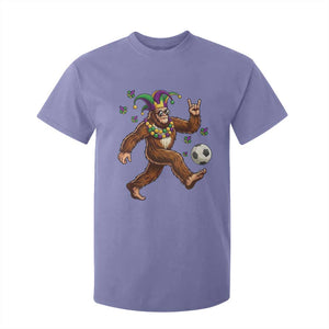 Funny Mardi Gras Bigfoot Playing Soccer T Shirt For Kid Football Fan Gift TS12 Violet Print Your Wear