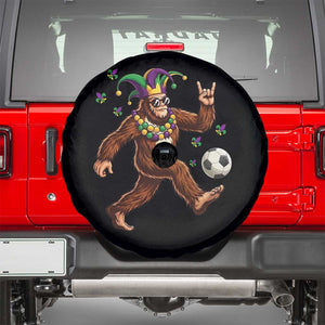 Funny Mardi Gras Bigfoot Playing Soccer Spare Tire Cover Football Fan Gift TS12 Black Print Your Wear