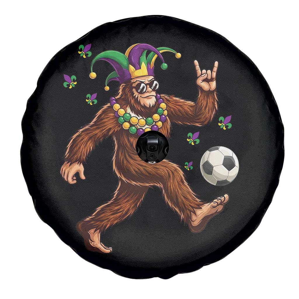 Funny Mardi Gras Bigfoot Playing Soccer Spare Tire Cover Football Fan Gift TS12 Print Your Wear