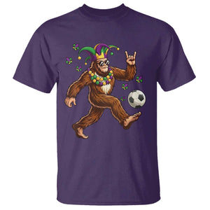 Funny Mardi Gras Bigfoot Playing Soccer T Shirt Football Fan Gift TS12 Purple Print Your Wear