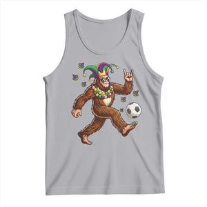Funny Mardi Gras Bigfoot Playing Soccer Tank Top Football Fan Gift TS12 Athletic Heather Print Your Wear