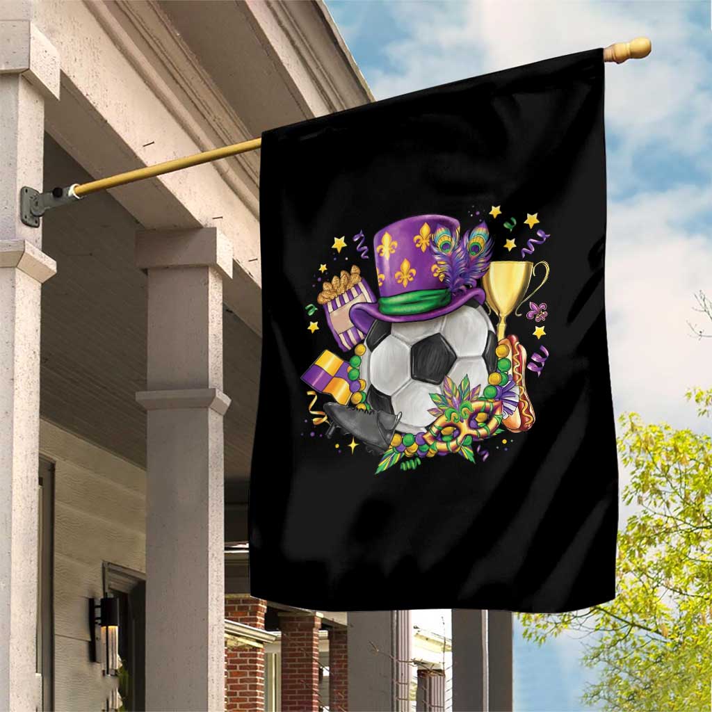Mardi Gras Soccer Ball Garden Flag Funny Soccer Player Gift TS12 Print Your Wear