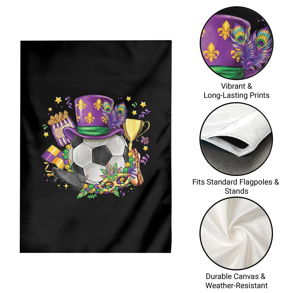 Mardi Gras Soccer Ball Garden Flag Funny Soccer Player Gift TS12 Print Your Wear
