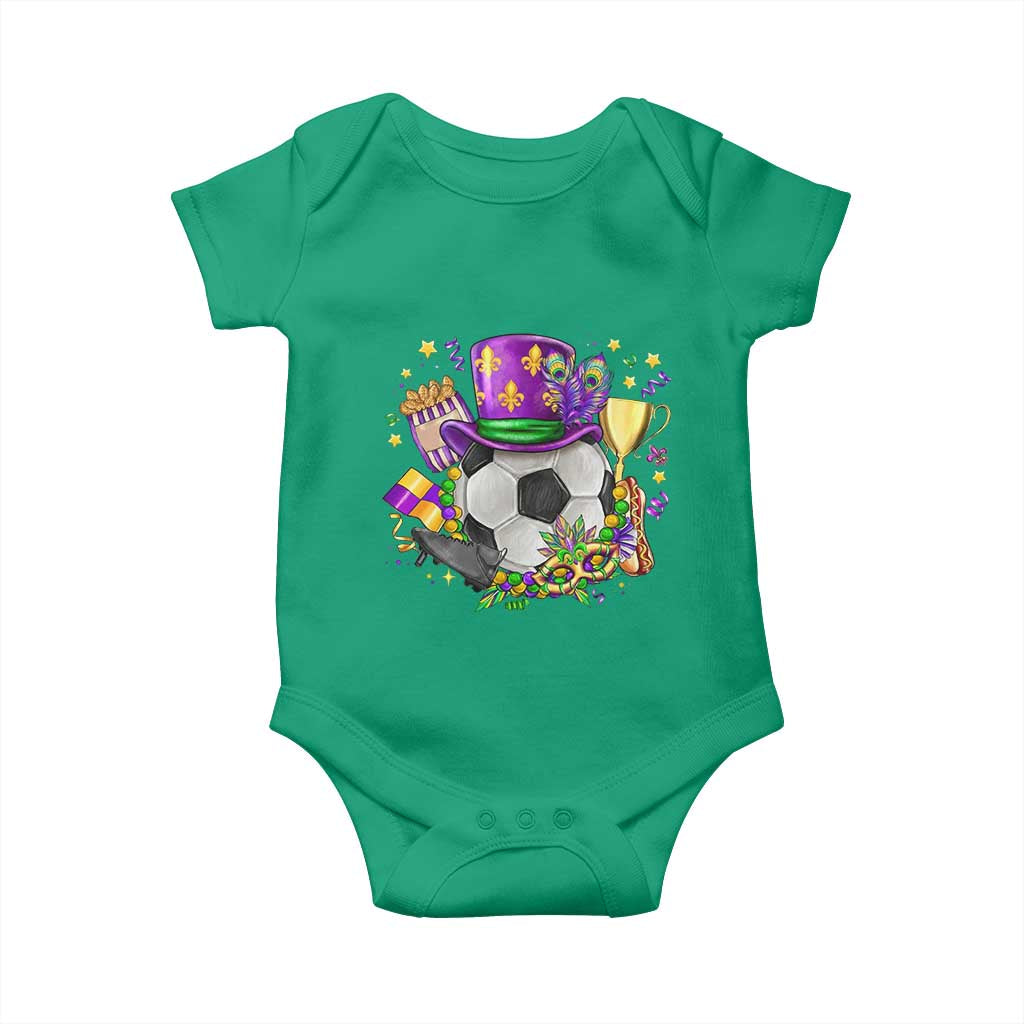 Mardi Gras Soccer Ball Baby Onesie Funny Soccer Player Gift TS12 Irish Green Print Your Wear