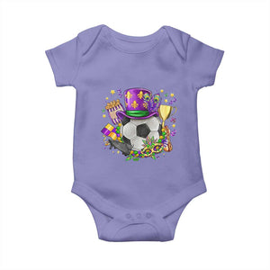 Mardi Gras Soccer Ball Baby Onesie Funny Soccer Player Gift TS12 Violet Print Your Wear