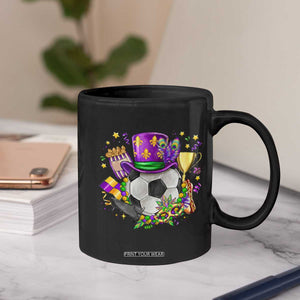 Mardi Gras Soccer Ball Coffee Mug Funny Soccer Player Gift TS12 Print Your Wear