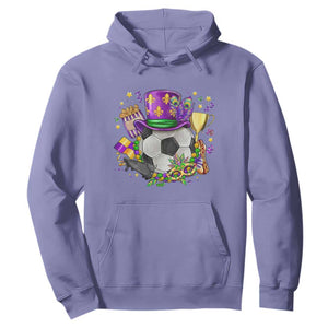 Mardi Gras Soccer Ball Hoodie Funny Soccer Player Gift TS12 Violet Print Your Wear