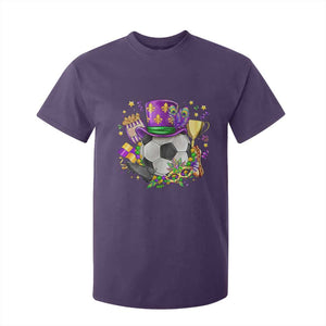 Mardi Gras Soccer Ball T Shirt For Kid Funny Soccer Player Gift TS12 Purple Print Your Wear