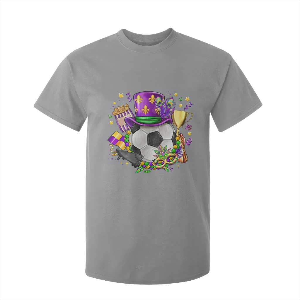 Mardi Gras Soccer Ball T Shirt For Kid Funny Soccer Player Gift TS12 Sport Gray Print Your Wear
