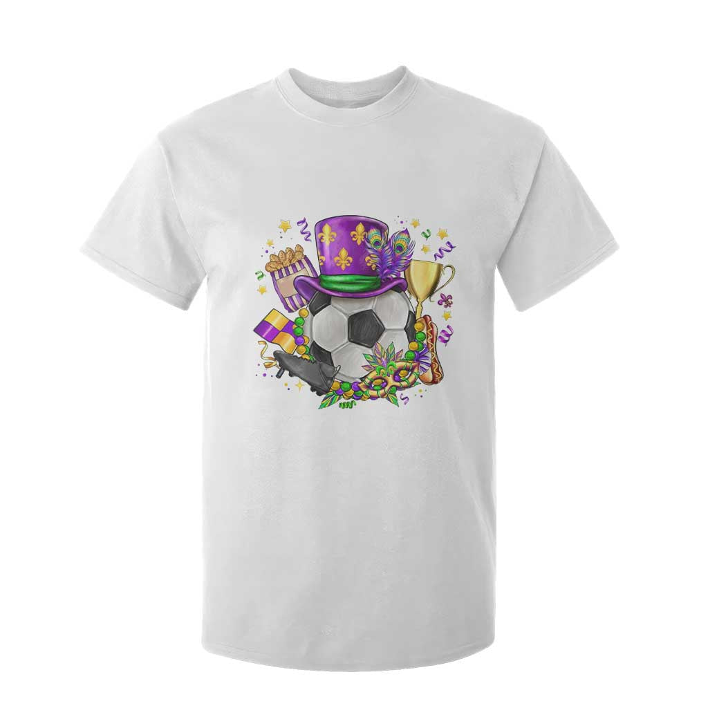 Mardi Gras Soccer Ball T Shirt For Kid Funny Soccer Player Gift TS12 White Print Your Wear