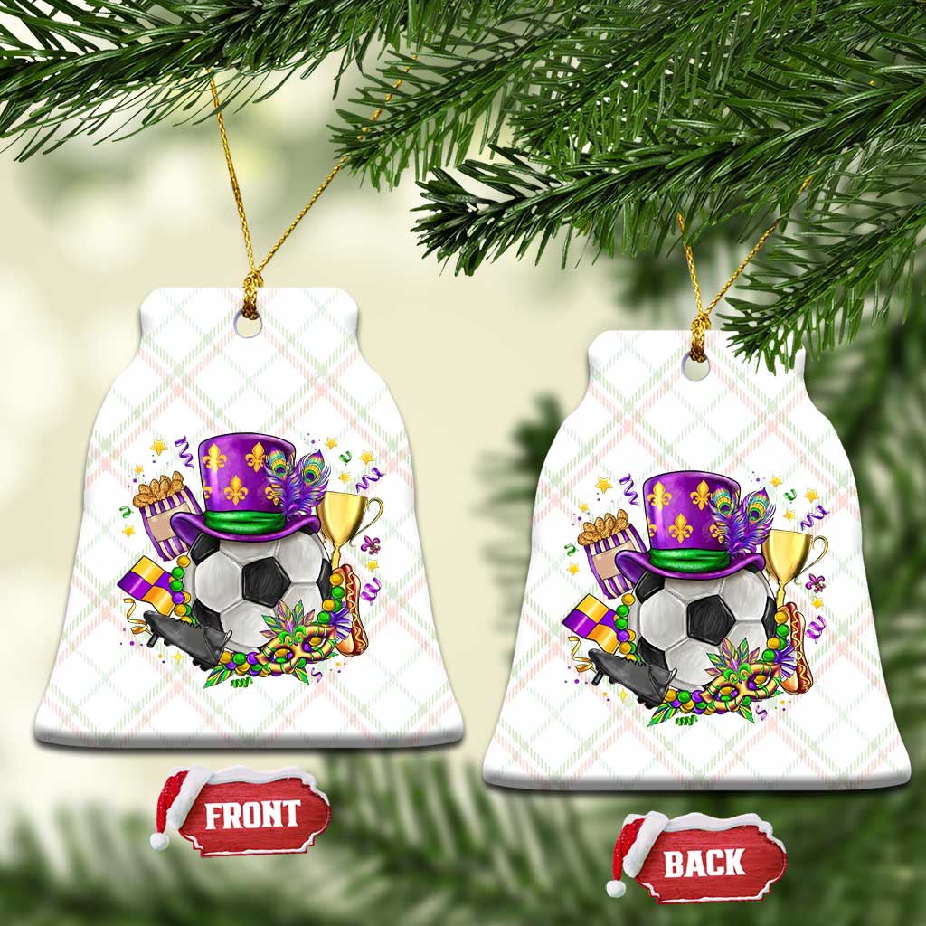 Mardi Gras Soccer Ball Ceramic Ornament Funny Soccer Player Gift TS12 Print Your Wear