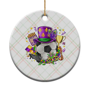 Mardi Gras Soccer Ball Ceramic Ornament Funny Soccer Player Gift TS12 1pc Christmas Plaid Print Your Wear