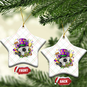 Mardi Gras Soccer Ball Ceramic Ornament Funny Soccer Player Gift TS12 Print Your Wear