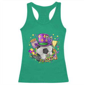 Mardi Gras Soccer Ball Racerback Tank Top Funny Soccer Player Gift TS12 Irish Green Print Your Wear