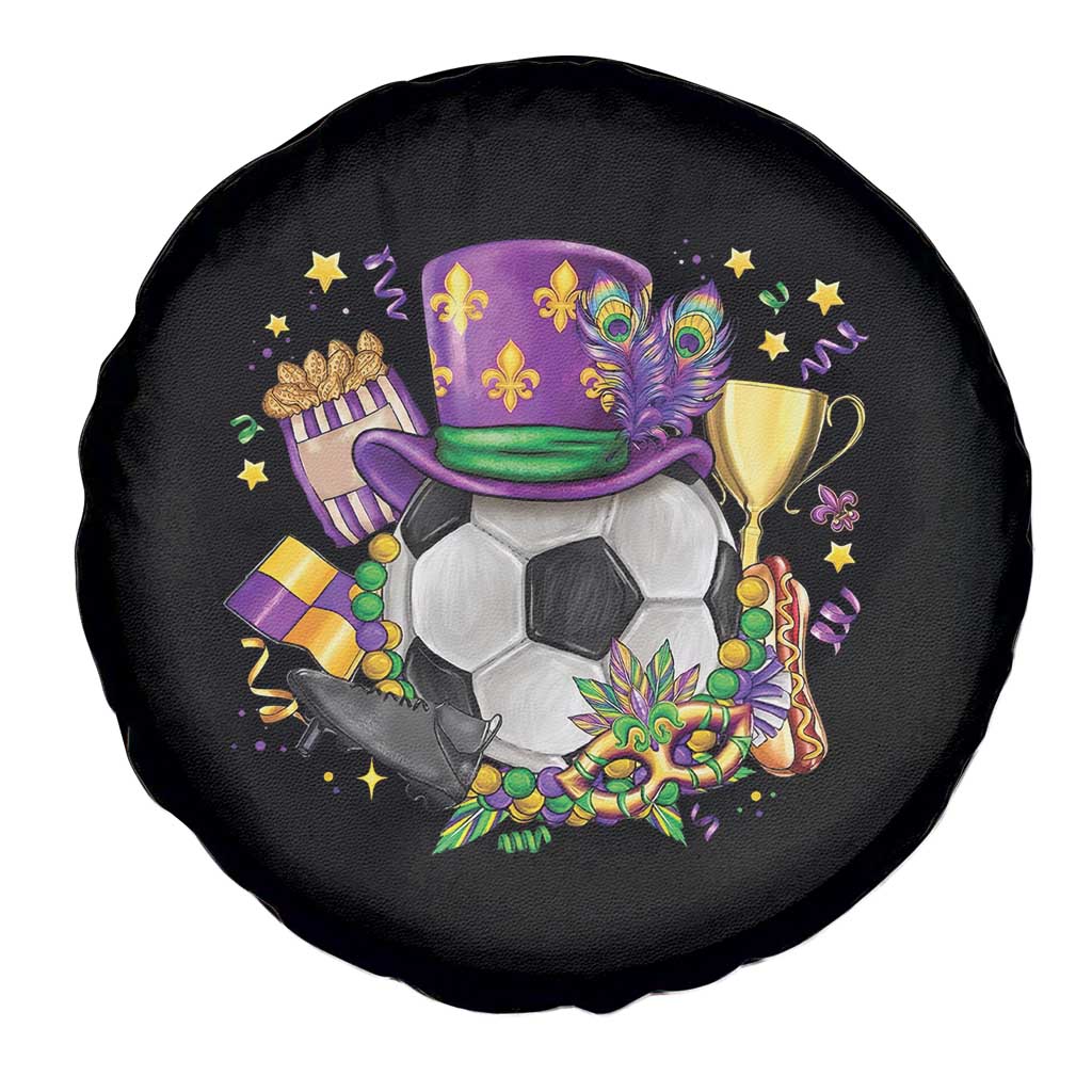 Mardi Gras Soccer Ball Spare Tire Cover Funny Soccer Player Gift TS12 Print Your Wear
