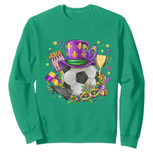 Mardi Gras Soccer Ball Sweatshirt Funny Soccer Player Gift TS12 Irish Green Print Your Wear