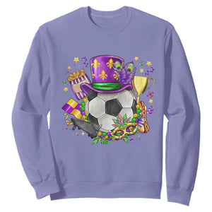 Mardi Gras Soccer Ball Sweatshirt Funny Soccer Player Gift TS12 Violet Print Your Wear