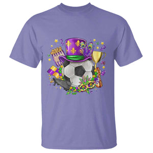 Mardi Gras Soccer Ball T Shirt Funny Soccer Player Gift TS12 Violet Print Your Wear