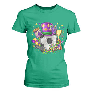 Mardi Gras Soccer Ball T Shirt For Women Funny Soccer Player Gift TS12 Irish Green Print Your Wear