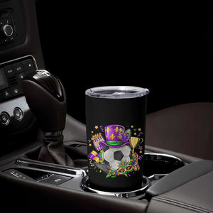 Mardi Gras Soccer Ball Tumbler Cup Funny Soccer Player Gift TS12 Print Your Wear