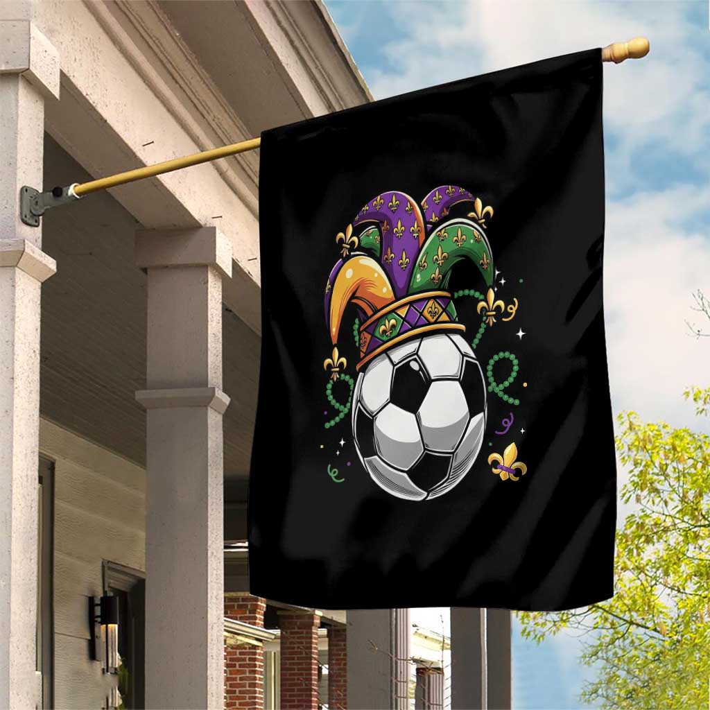Mardi Gras Soccer Ball Garden Flag Funny Louisiana Carnival Sports Gift TS12 Print Your Wear
