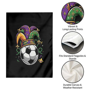 Mardi Gras Soccer Ball Garden Flag Funny Louisiana Carnival Sports Gift TS12 Print Your Wear