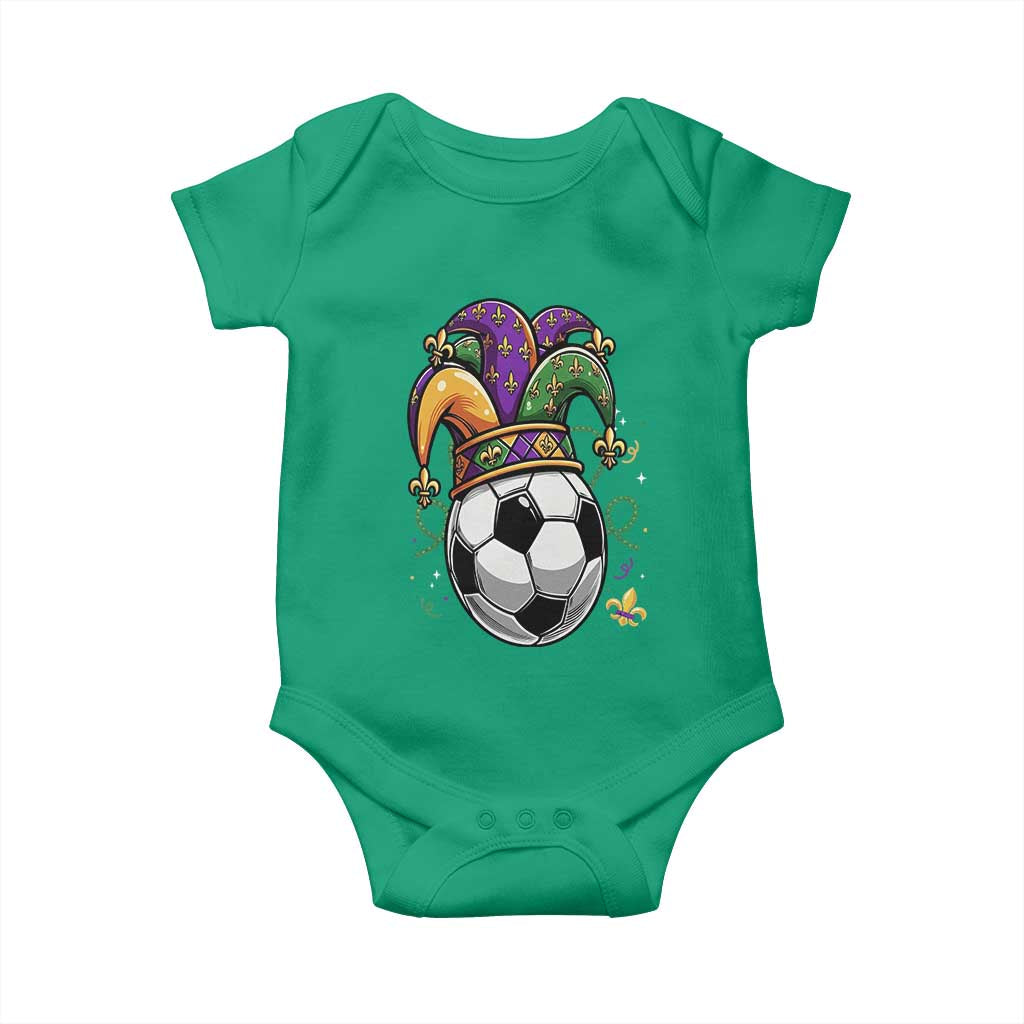 Mardi Gras Soccer Ball Baby Onesie Funny Louisiana Carnival Sports Gift TS12 Irish Green Print Your Wear