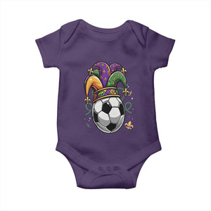 Mardi Gras Soccer Ball Baby Onesie Funny Louisiana Carnival Sports Gift TS12 Purple Print Your Wear