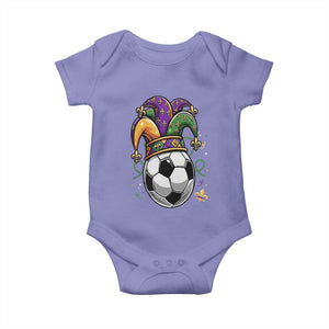 Mardi Gras Soccer Ball Baby Onesie Funny Louisiana Carnival Sports Gift TS12 Violet Print Your Wear