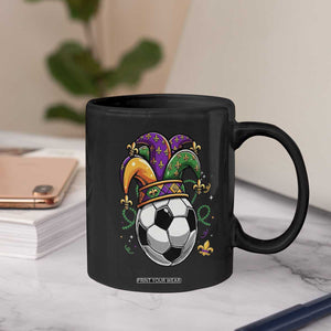 Mardi Gras Soccer Ball Coffee Mug Funny Louisiana Carnival Sports Gift TS12 Print Your Wear
