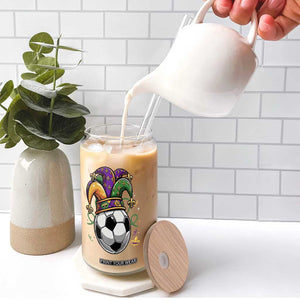 Mardi Gras Soccer Ball Glass Can Funny Louisiana Carnival Sports Gift TS12 Print Your Wear