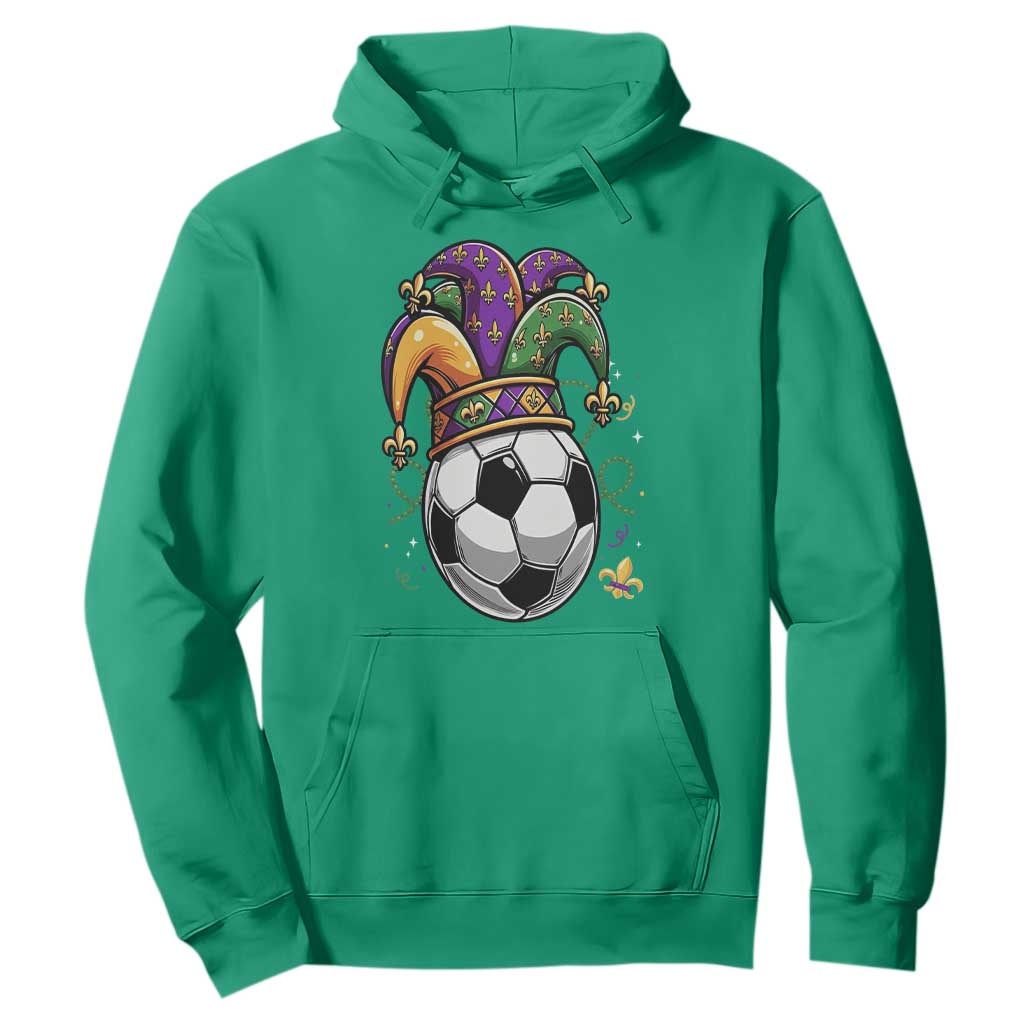 Mardi Gras Soccer Ball Hoodie Funny Louisiana Carnival Sports Gift TS12 Irish Green Print Your Wear