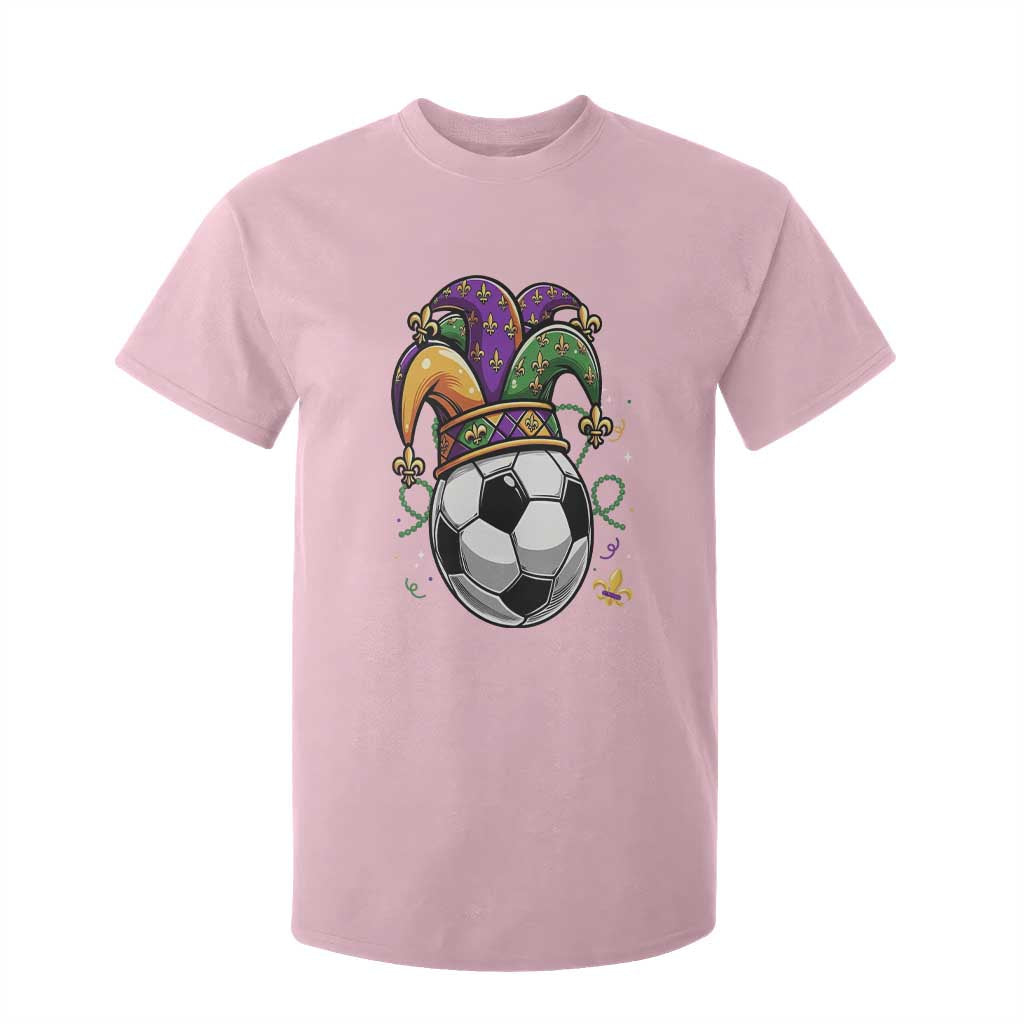 Mardi Gras Soccer Ball T Shirt For Kid Funny Louisiana Carnival Sports Gift TS12 Light Pink Print Your Wear