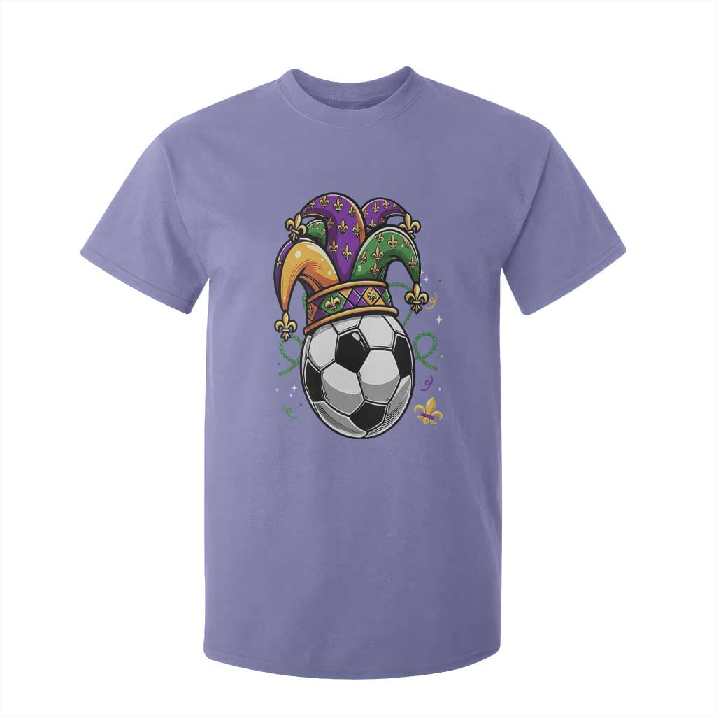 Mardi Gras Soccer Ball T Shirt For Kid Funny Louisiana Carnival Sports Gift TS12 Violet Print Your Wear