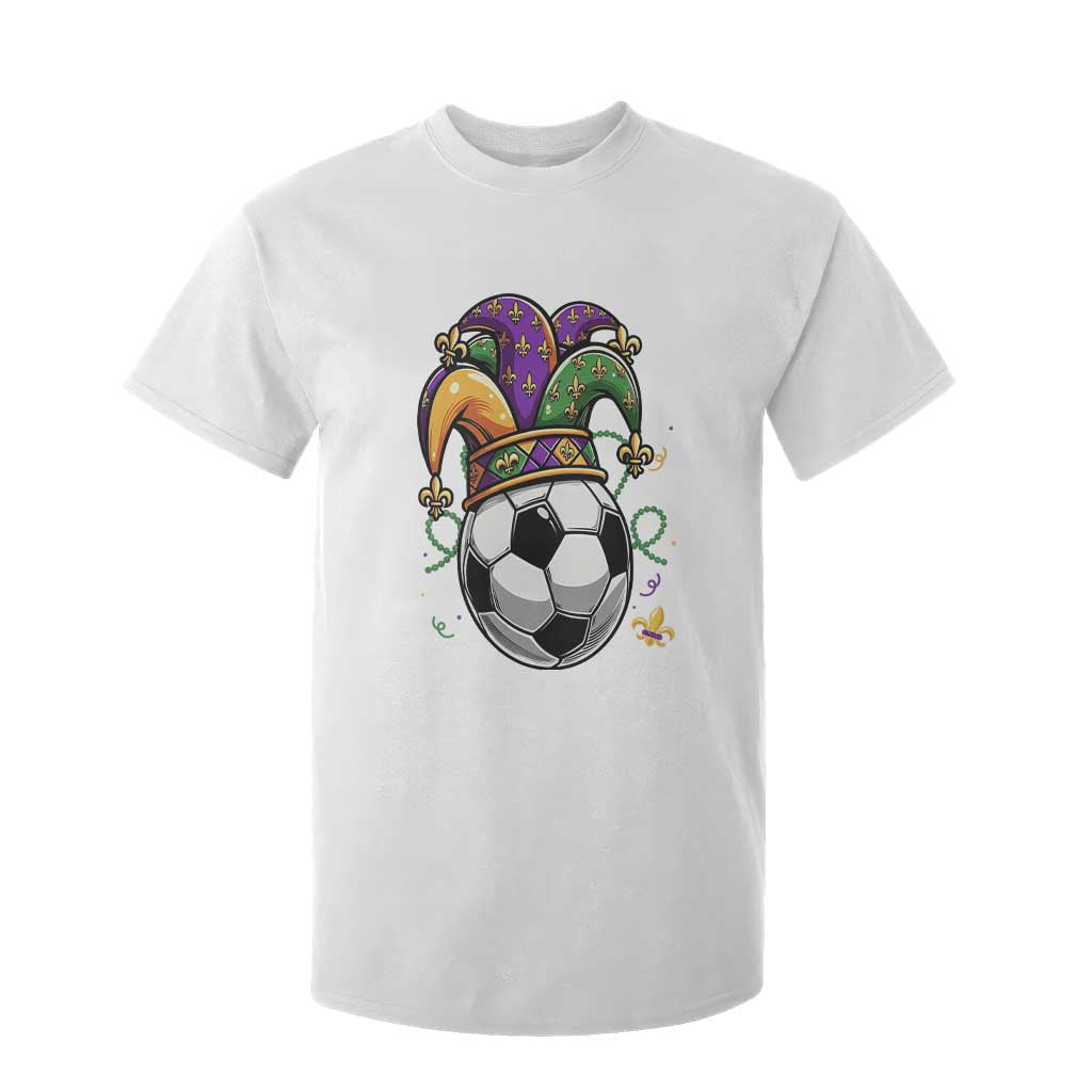 Mardi Gras Soccer Ball T Shirt For Kid Funny Louisiana Carnival Sports Gift TS12 White Print Your Wear