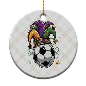 Mardi Gras Soccer Ball Ceramic Ornament Funny Louisiana Carnival Sports Gift TS12 1pc Christmas Plaid Print Your Wear