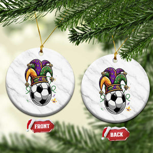 Mardi Gras Soccer Ball Ceramic Ornament Funny Louisiana Carnival Sports Gift TS12 1pc White Marble Print Your Wear