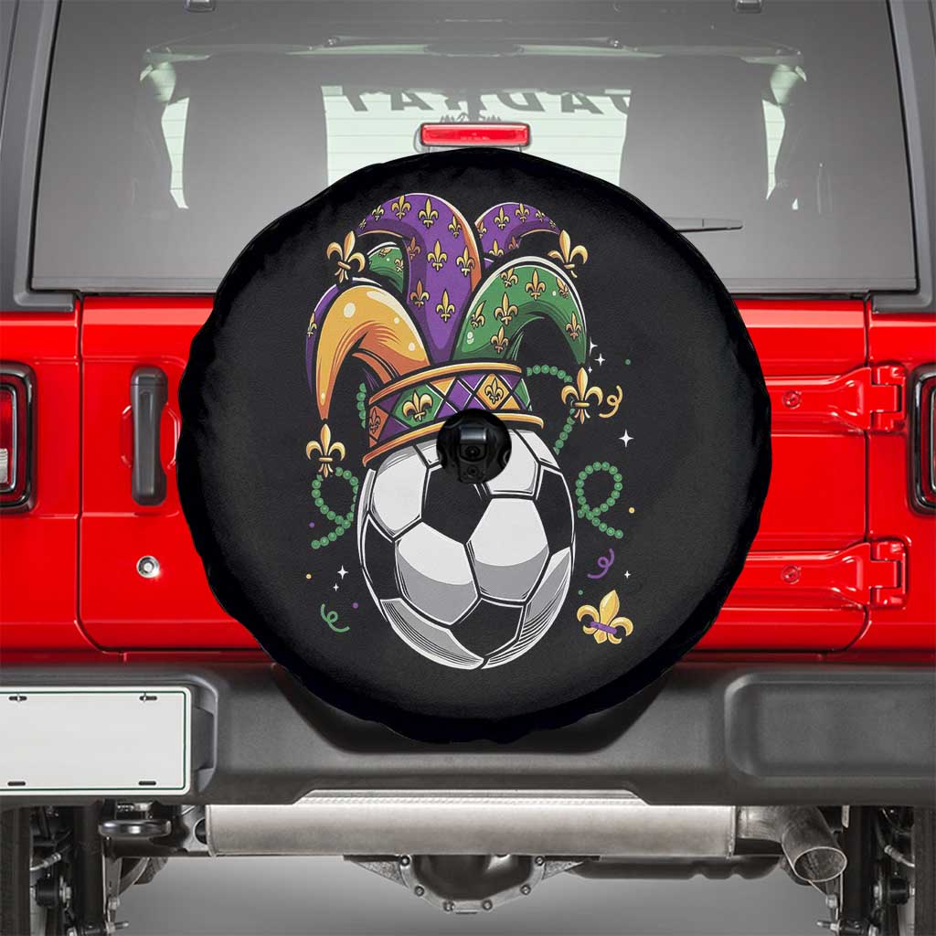 Mardi Gras Soccer Ball Spare Tire Cover Funny Louisiana Carnival Sports Gift TS12 Black Print Your Wear