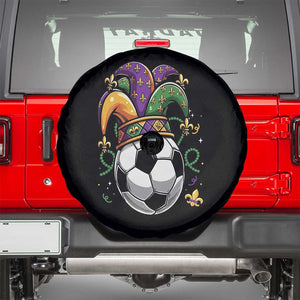 Mardi Gras Soccer Ball Spare Tire Cover Funny Louisiana Carnival Sports Gift TS12 Black Print Your Wear