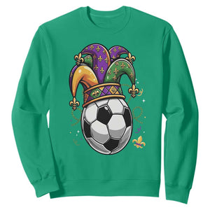 Mardi Gras Soccer Ball Sweatshirt Funny Louisiana Carnival Sports Gift TS12 Irish Green Print Your Wear