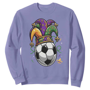 Mardi Gras Soccer Ball Sweatshirt Funny Louisiana Carnival Sports Gift TS12 Violet Print Your Wear